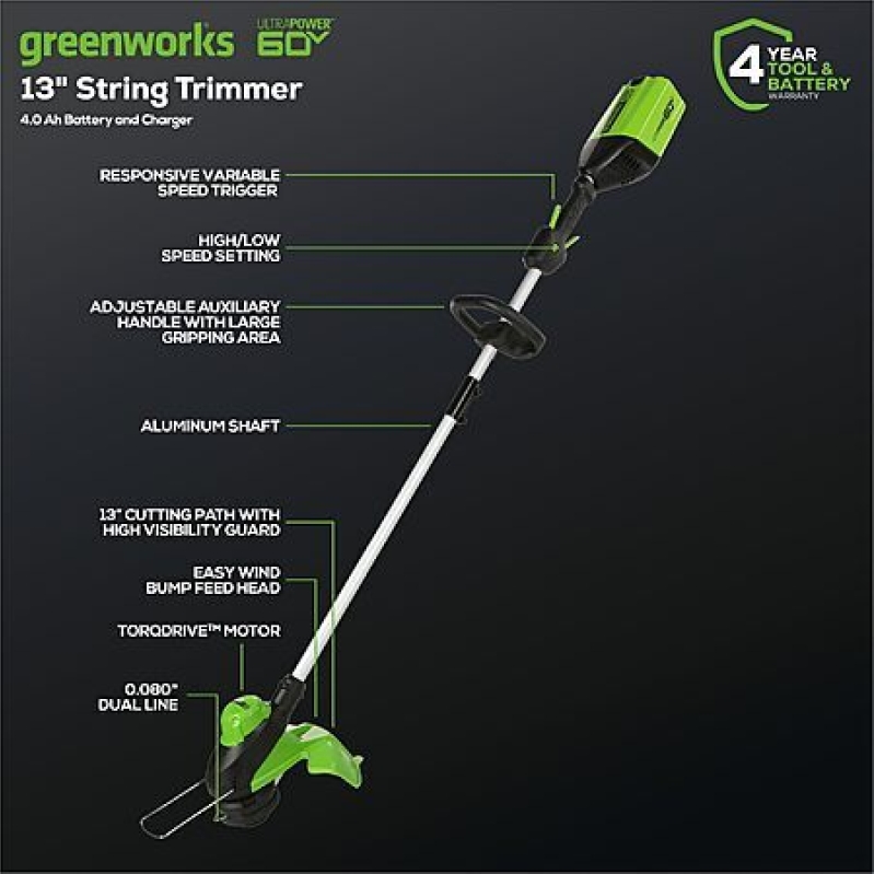 Greenworks 60V Cordless Yard Tool Combo – 13