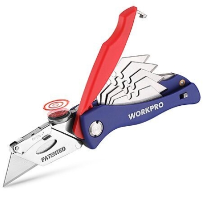 WORKPRO Folding Utility Knife with 5 Extra Blades – $8.99 Deal