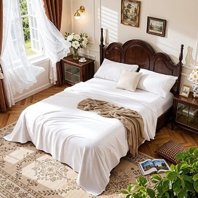 LBRO2M 100% Cotton King Sheet Set – 1000 Thread Count, Deep Pocket – $50.65 Coupon Deal