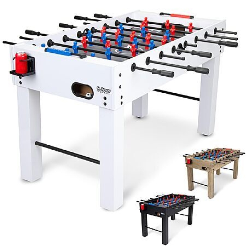 GoSports 54‑Inch Full‑Size Foosball Table – White, Includes Balls & Cup Holders – $173.34 Deal