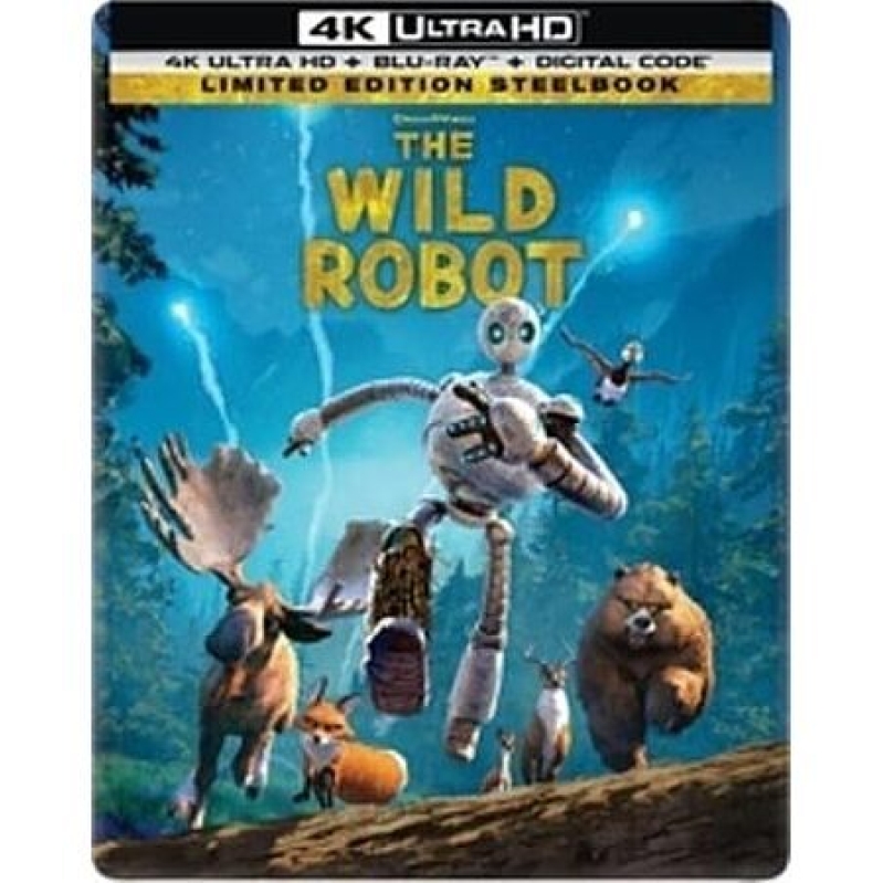 The Wild Robot Limited Edition Steelbook – 4K Ultra HD + Blu-ray + Digital for $29.96