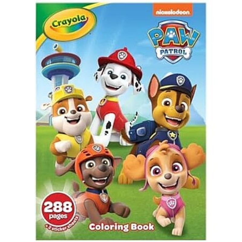 Crayola PAW Patrol Coloring Book – 288 Pages + Stickers for $1.99
