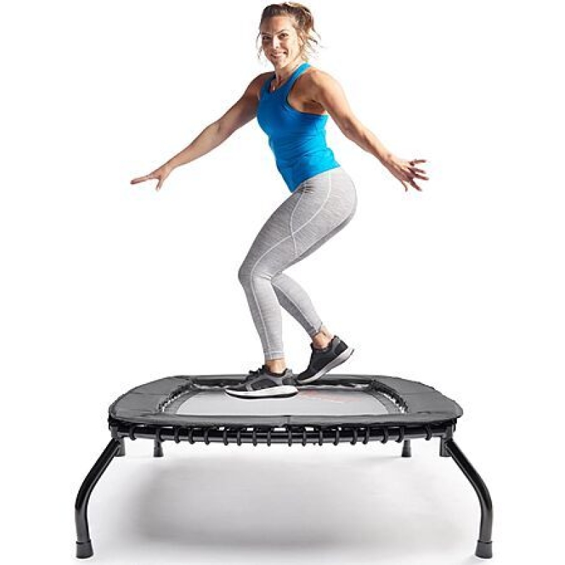 Sunny Health Springless Mini Trampoline – Adjustable Bungee Rebounder, Quiet Indoor/Outdoor Workout – $153.98