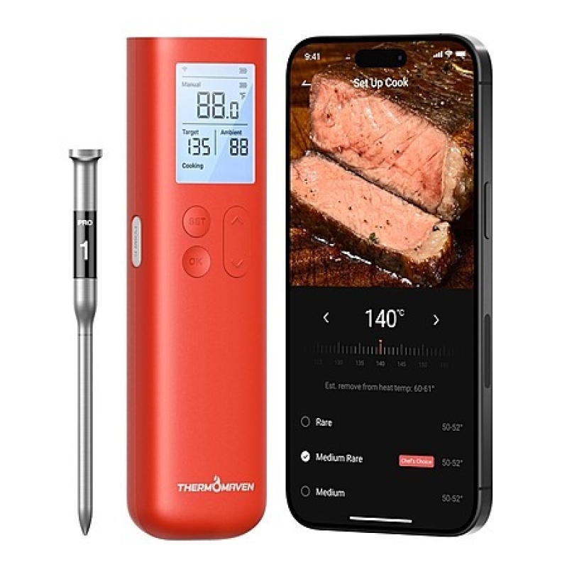 ThermoMaven G1 Smart Bluetooth Wireless Meat Thermometer – $30 Deal + Free Shipping