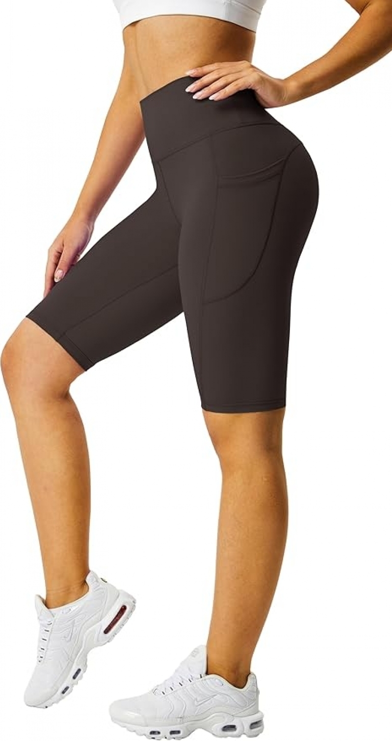 Zinmore Women’s High‑Waisted Yoga Shorts – 50% Off, $4.49