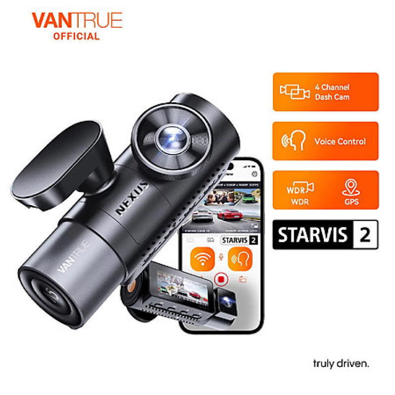 Vantrue N5 4-Channel All-Sides Dash Cam Kit – Front & Rear, $164 + Free S/H