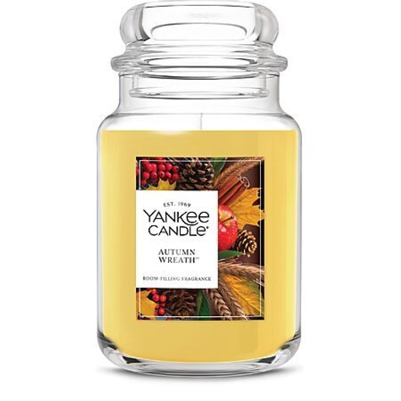 Yankee Candle Autumn Wreath 22‑oz Jar – $10.92 with Subscribe & Save