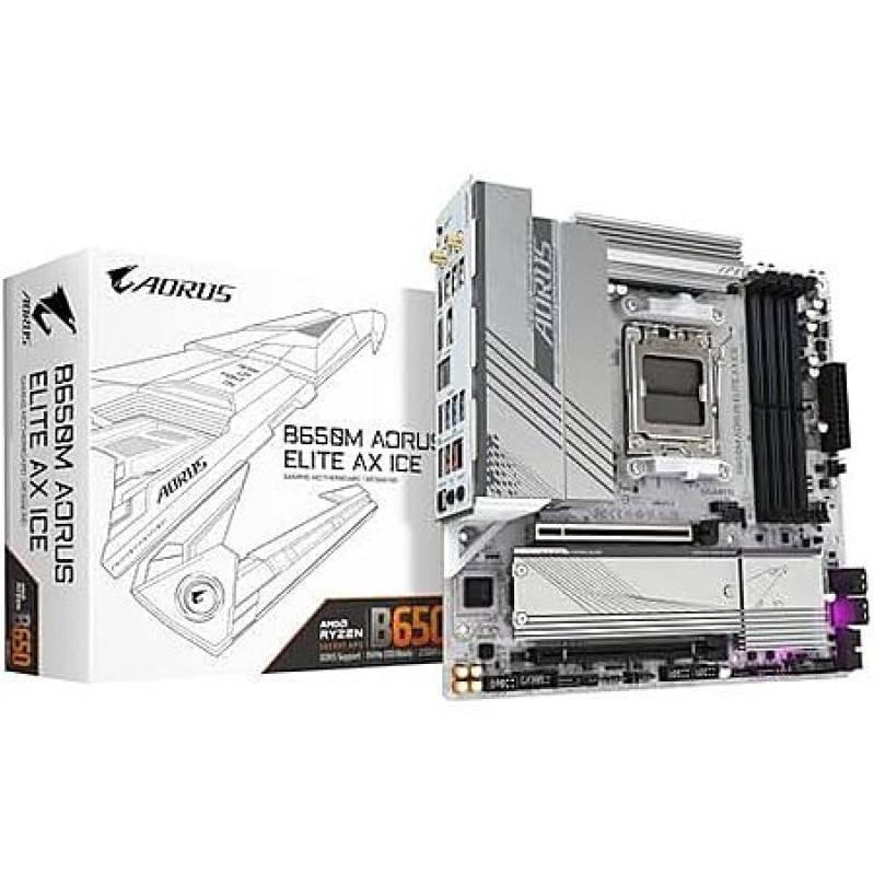 Gigabyte B650M AORUS Elite AX ICE AM5 Motherboard – $118.99 (46% Off)