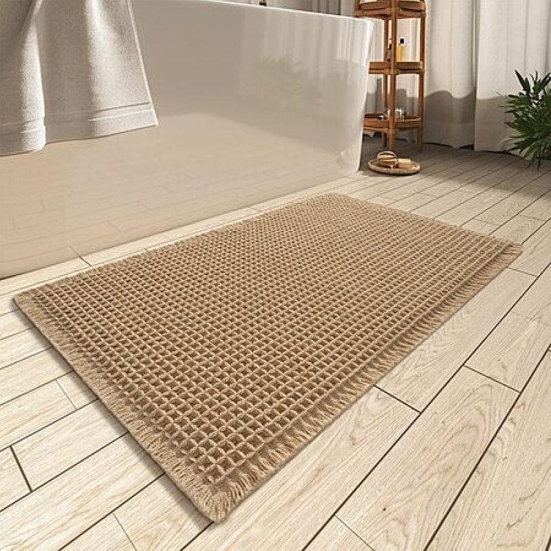 AMOAMI Upgraded Non‑Slip Rubber Backed Waffle Bath Mat – $6.16 Deal