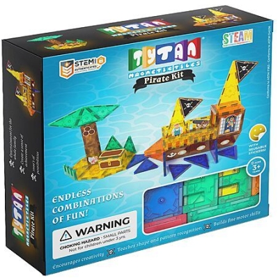 60-Piece Tytan Tiles Pirate Ship & Island Magnetic Building Set – $21.85 + Free Prime Shipping