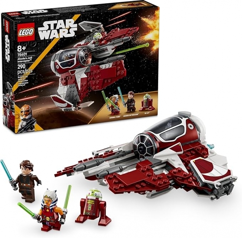 LEGO Star Wars Ahsoka's Jedi Interceptor Spaceship 75401 – 290 pcs – $35.97 (Was $44.99)