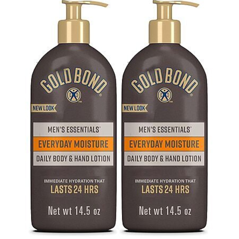 Gold Bond Essentials Men's Body & Hand Lotion 2‑Pack – 14.5oz Each – $11.99 Deal