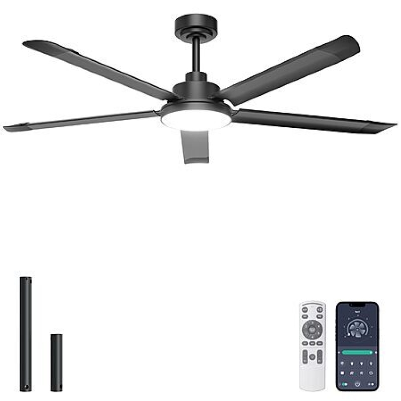 Ohniyou Smart Ceiling Fan – Up to 72” for $79 with App Control