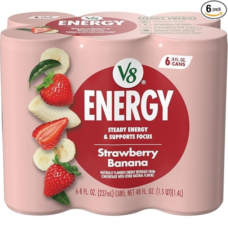 V8 Energy Strawberry Banana 8oz (6-pack) – 20% Off Coupon + Subscribe & Save = $2.98
