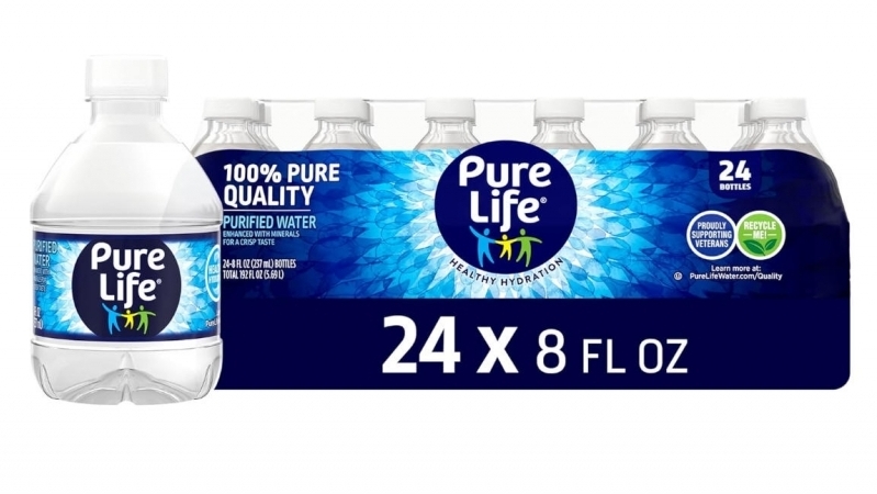 Pure Life 8oz Mini Water Bottles – 24 Pack for $3.58