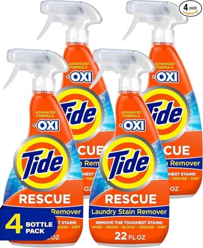 Tide Oxi Stain Remover Spray – 4 Pack (22 oz each) – 28% Off