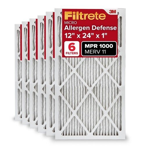 Filtrete BD10-6PK-1E MPR 300 Lot de 6 filtres à air pour Four AC 12 x 12 x 1 chaudière, Blanc, 12x12x1